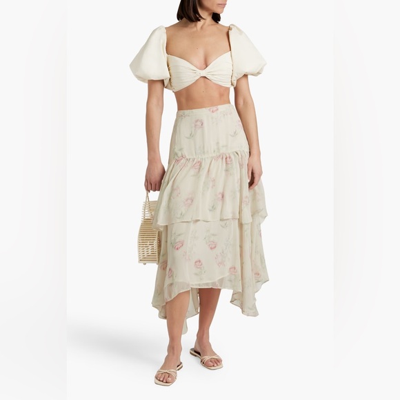 LoveShackFancy ~ Alex Midi Skirt - Picture 9 of 10